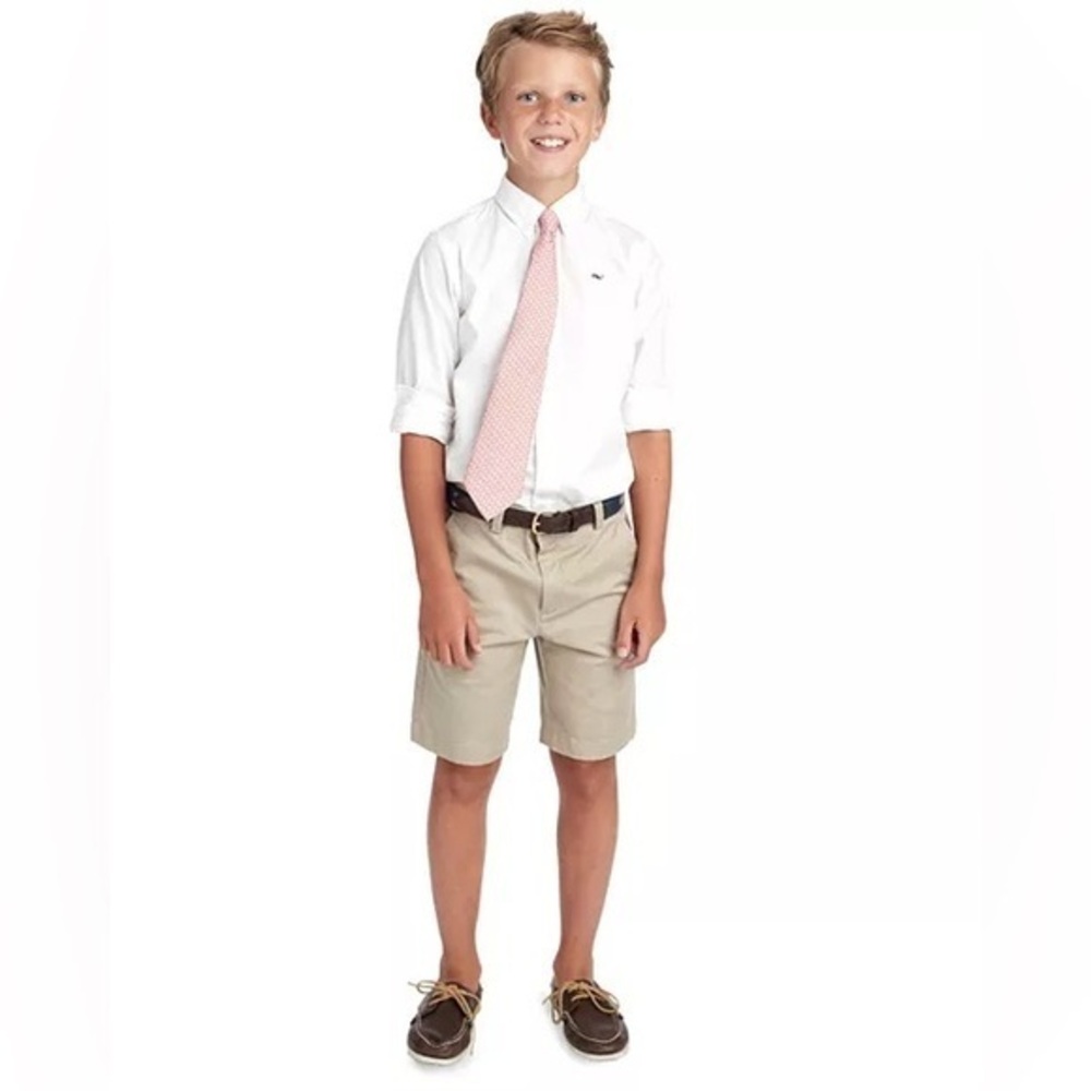 Vineyard Vines Boys White Oxford Button Down Shirt Size 8